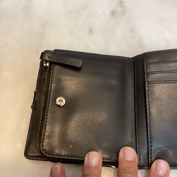 Kate Spade Black Pebble Leather Bifold Wallet - Picture 12 of 13